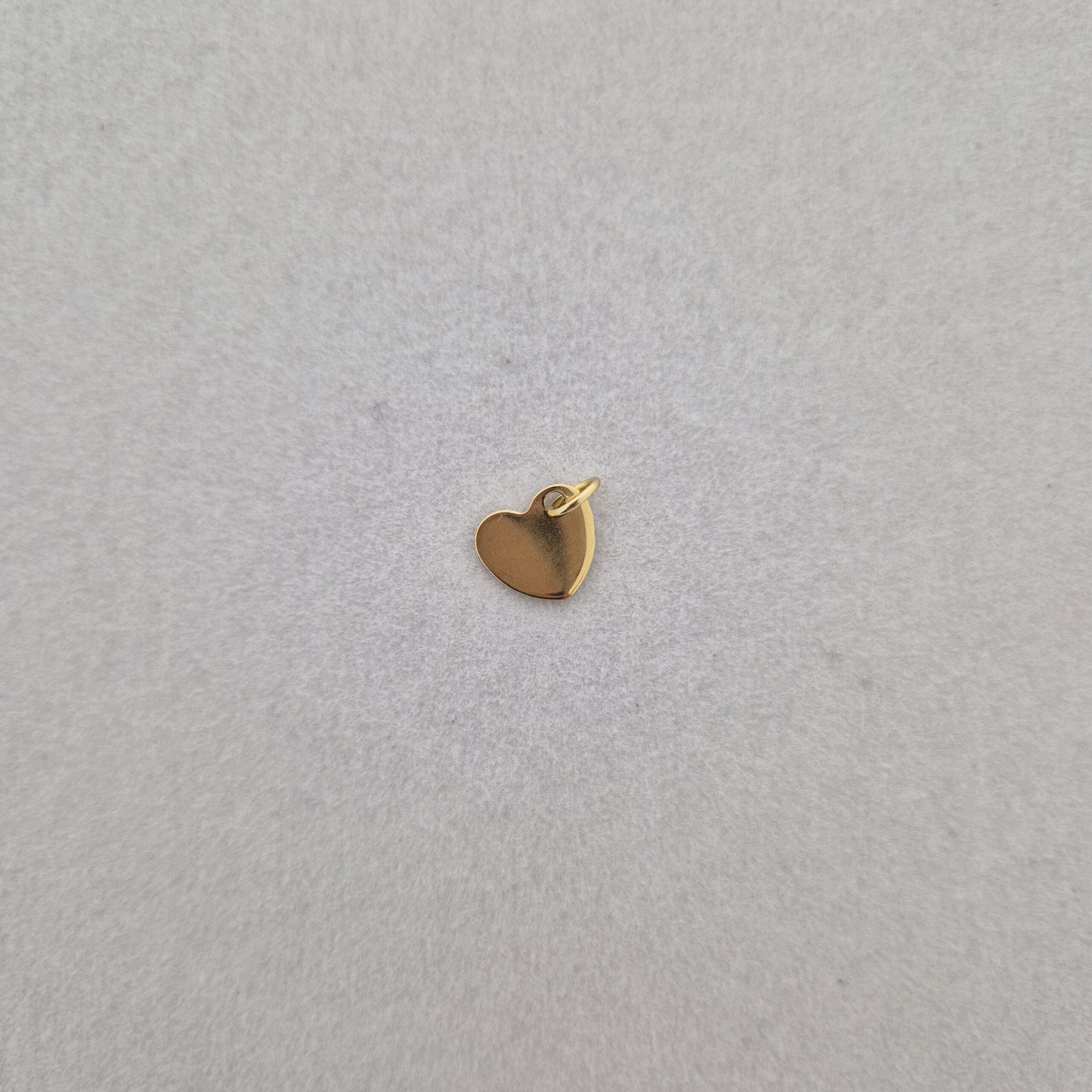 Bedel plat hartje - Goud