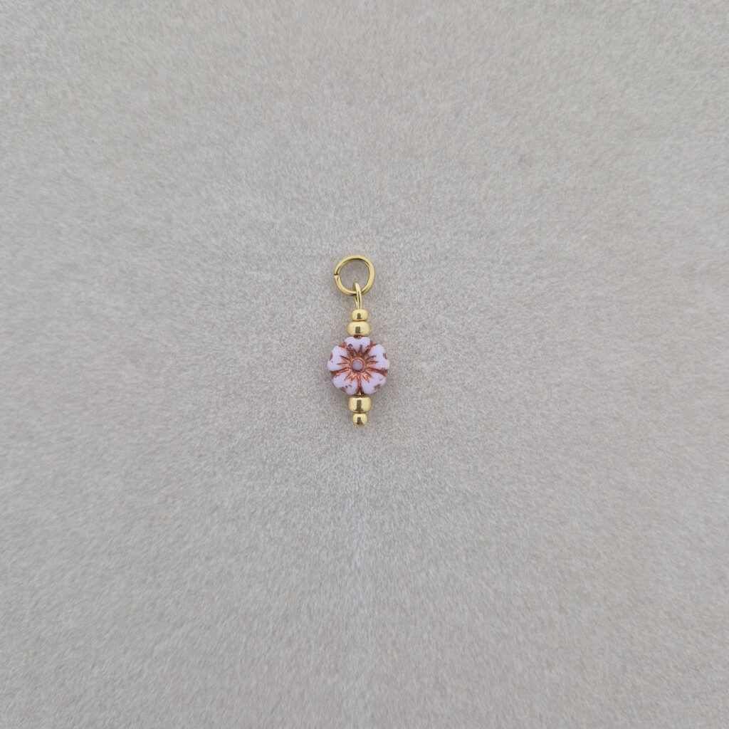 Bedel bruin bloemetje - Goud