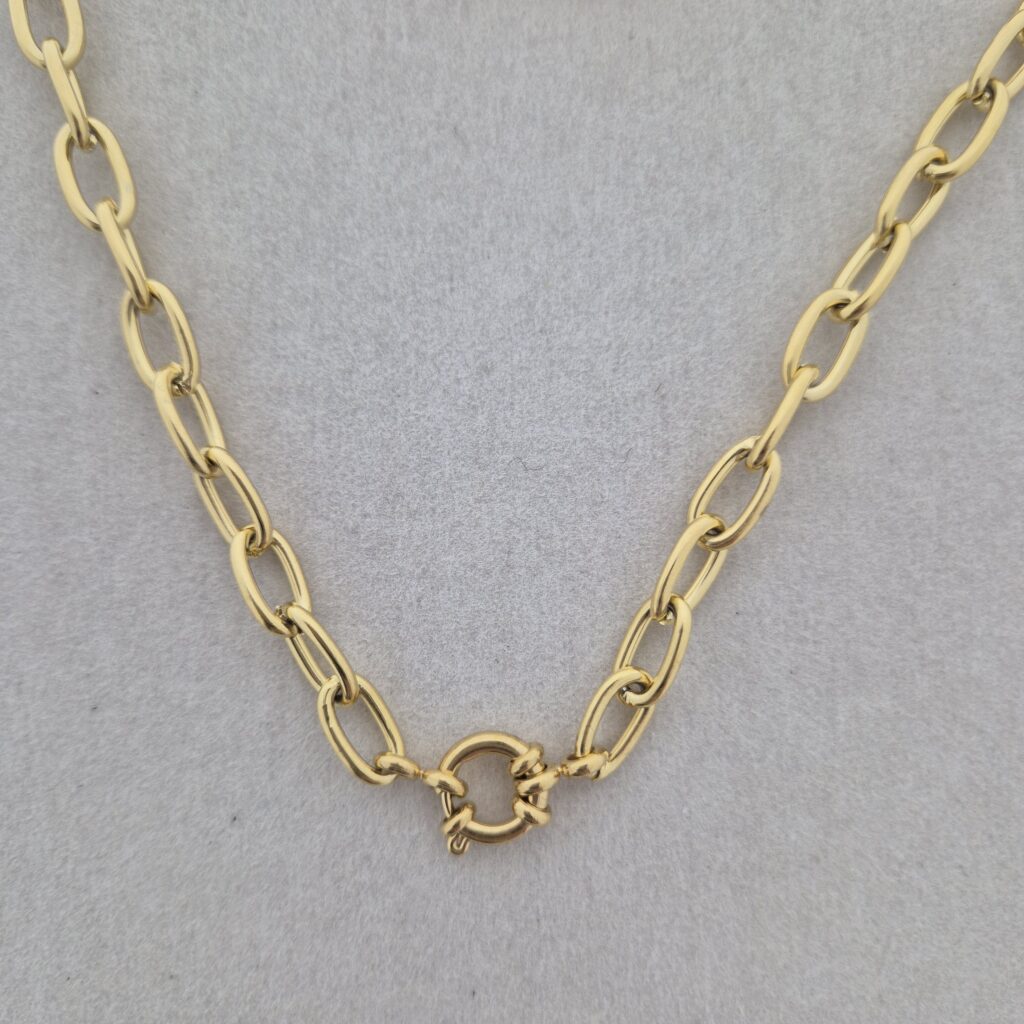 Schakelketting met klein boeislot - Goud