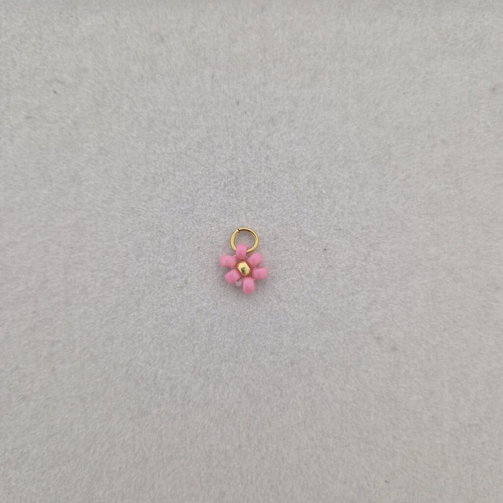 Bedel Miyuki bloemetje | Fuchsia Goud