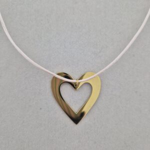 Ketting satijn met hart