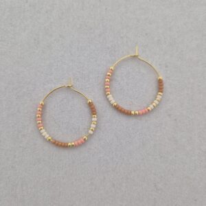 Oorringen met Miyuki Beads - Goud