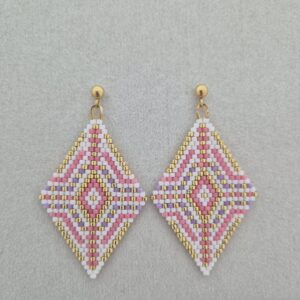 Statement oorbellen Miyuki | Rosa
