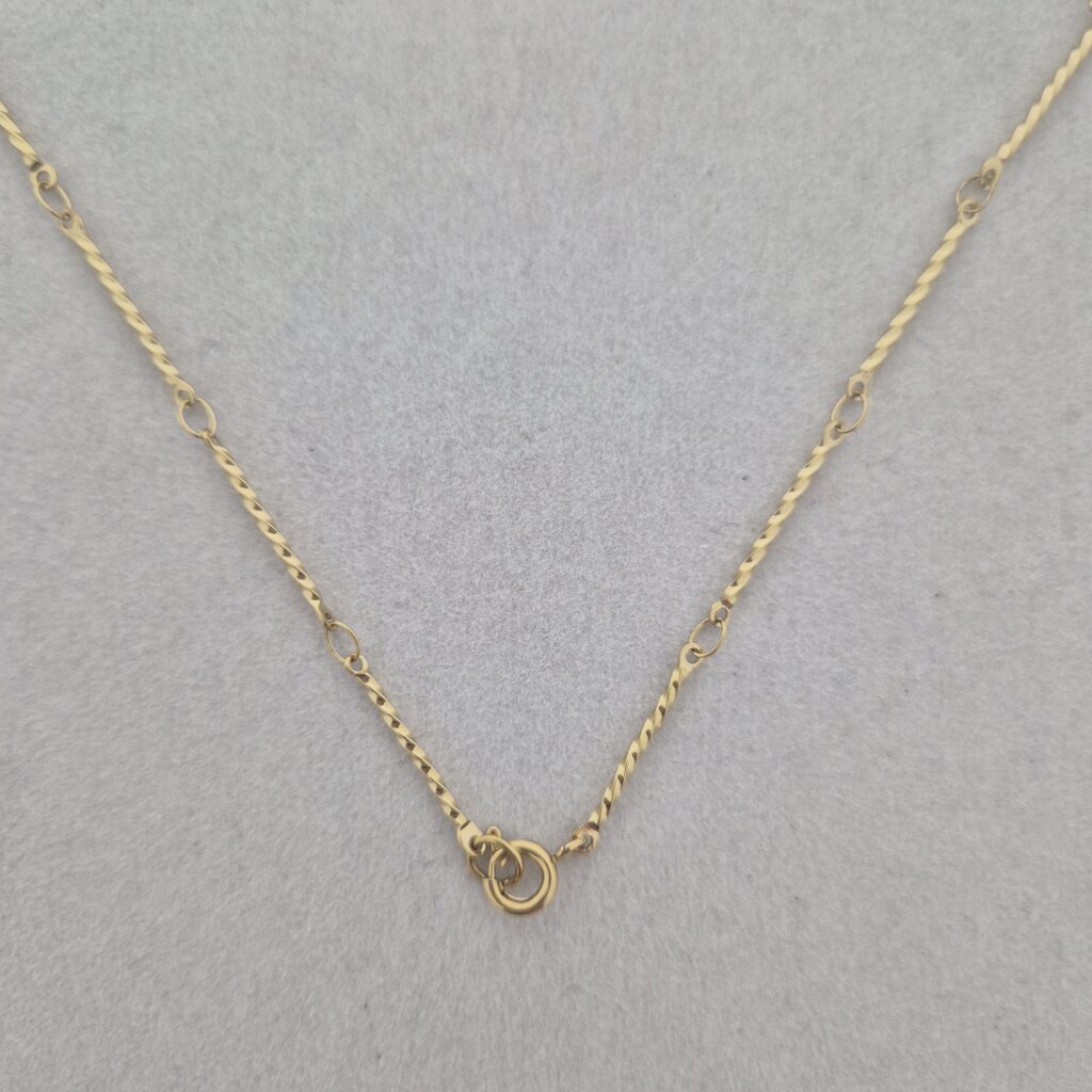 Ketting met slotje aan de voorkant - goud