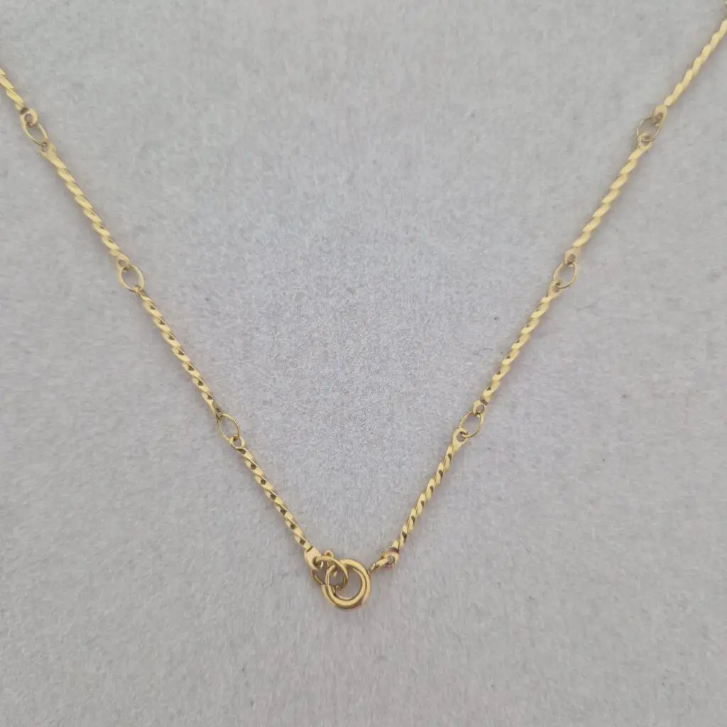 Ketting met slotje aan de voorkant - goud
