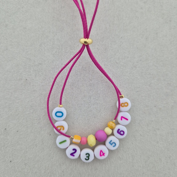 SOS armbandje - fuchsia
